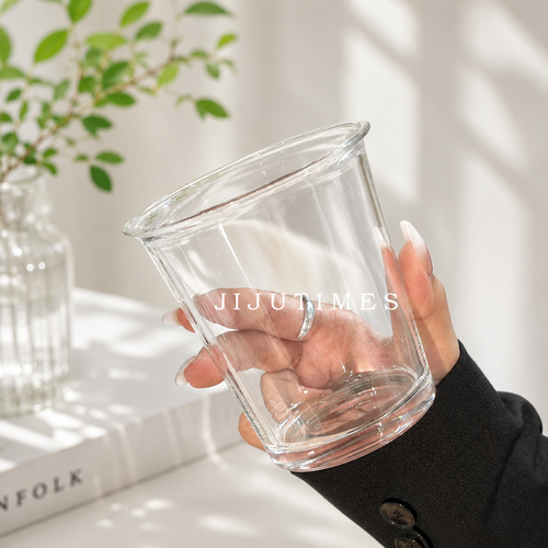 Minimalist Clear Glass Tumbler 350ml – Modern Drinking Glass for Coffee, Milk, Juice & Iced Beverages  Nordic Style Transparent Glass Cup – Heat Resistant Water Tumbler for Coffee, Tea, Juice and Everyday Use